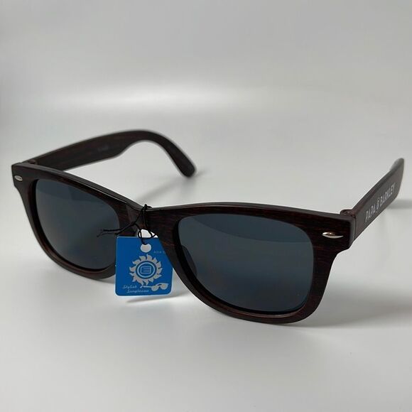 NWT Papa & Barkley Classic Dark Brown Wood Grain Sunglasses - Picture 2 of 6